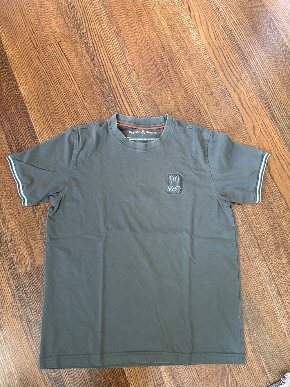 Psycho Bunny Olive Short Sleeve Logo Crew Tee